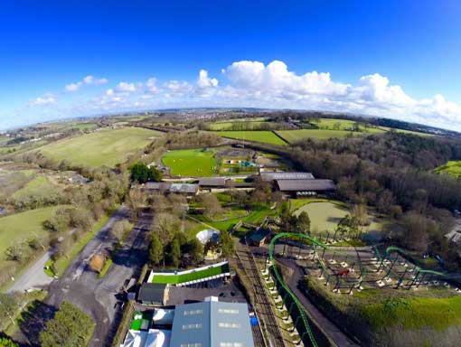 An aerial view of The Big Sheep theme park