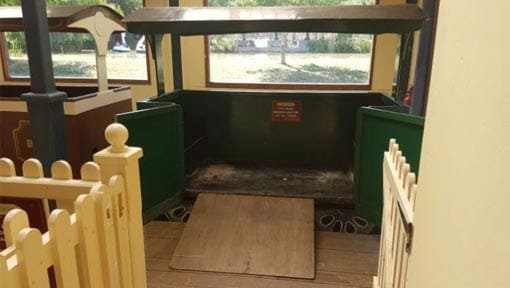 Wheelchair carriage on train