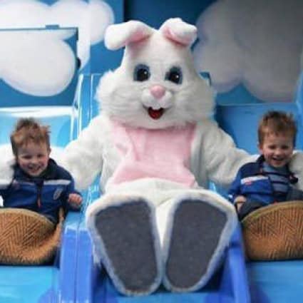 Easter Bunny on Slide